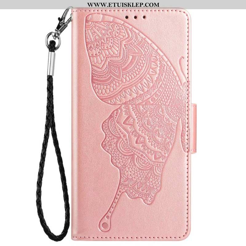Etui Folio do Samsung Galaxy S23 Ultra 5G Dwukolorowy Barokowy Motyl